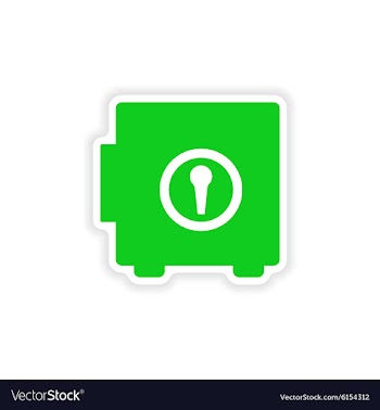Icon sticker realistic design on paper safe vector image