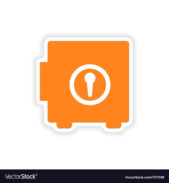 Icon sticker realistic design on paper safe vector image