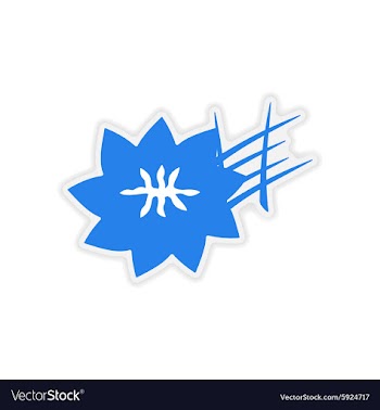 Icon sticker realistic design on paper saffron vector image