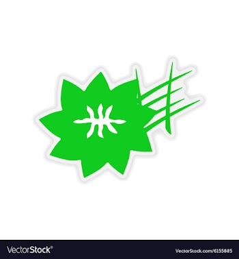 Icon sticker realistic design on paper saffron vector image