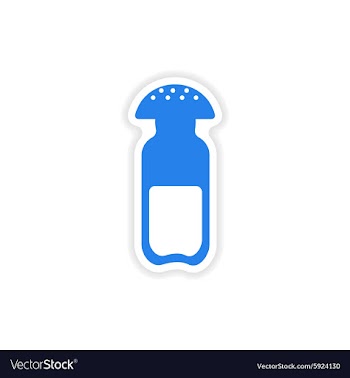 Icon sticker realistic design on paper salt vector image