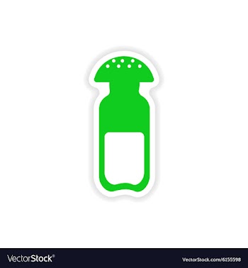 Icon sticker realistic design on paper salt vector image