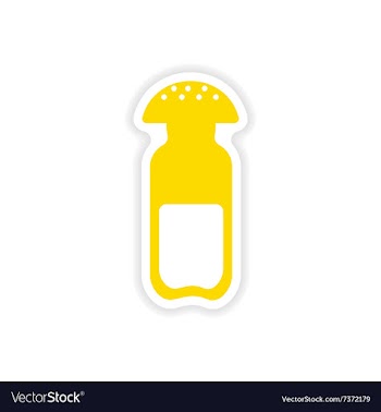 Icon sticker realistic design on paper salt vector image