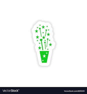 Icon sticker realistic design on paper salute vector image