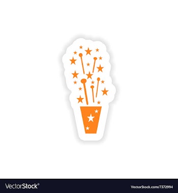 Icon sticker realistic design on paper salute vector image