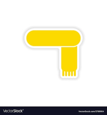 Icon sticker realistic design on paper scarf vector image