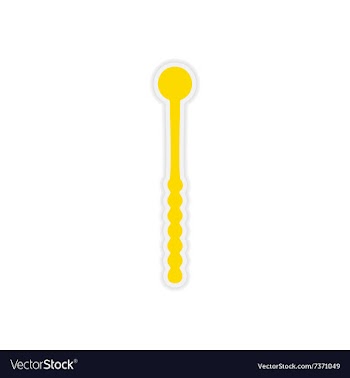 Icon sticker realistic design on paper scrub brush vector image