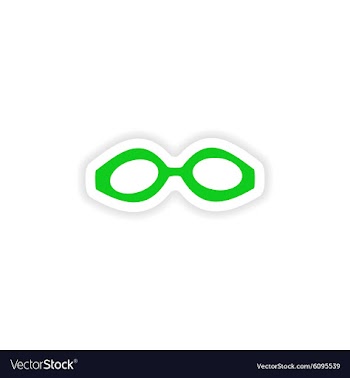 Icon sticker realistic design on paper scuba mask vector image