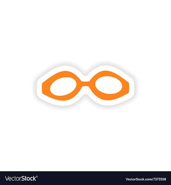 Icon sticker realistic design on paper scuba mask vector image
