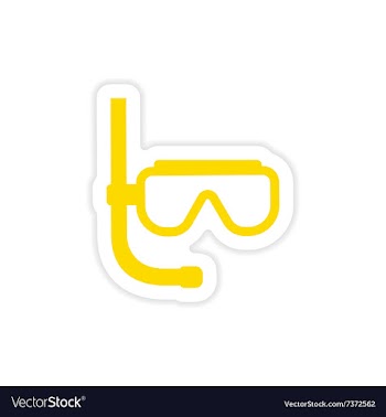 Icon sticker realistic design on paper scuba vector image
