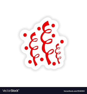 Icon sticker realistic design on paper serpentine vector image
