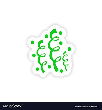 Icon sticker realistic design on paper serpentine vector image