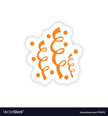 Icon sticker realistic design on paper serpentine vector image