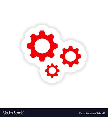 Icon sticker realistic design on paper settings vector image