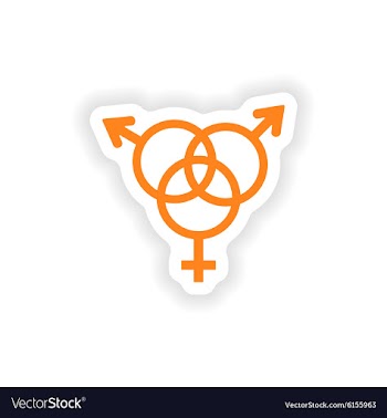 Icon sticker realistic design on paper sex group vector image