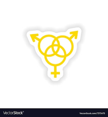 Icon sticker realistic design on paper sex group vector image