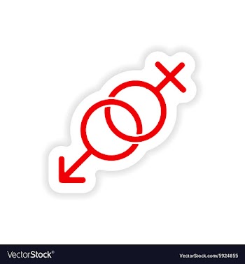 Icon sticker realistic design on paper sex vector image