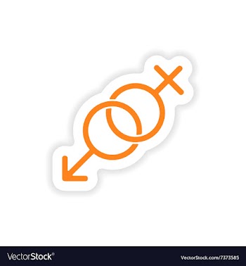 Icon sticker realistic design on paper sex vector image