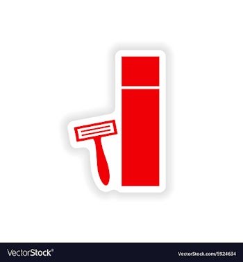 Icon sticker realistic design on paper shaving vector image