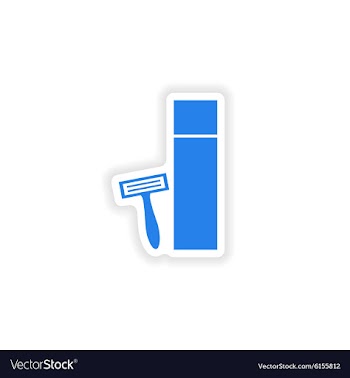 Icon sticker realistic design on paper shaving vector image
