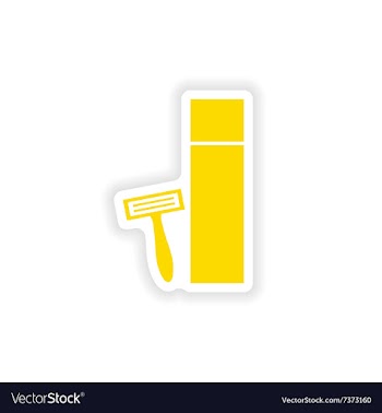 Icon sticker realistic design on paper shaving vector image
