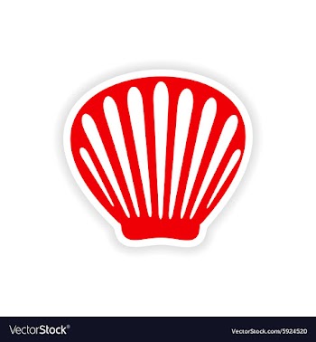 Icon sticker realistic design on paper shell vector image