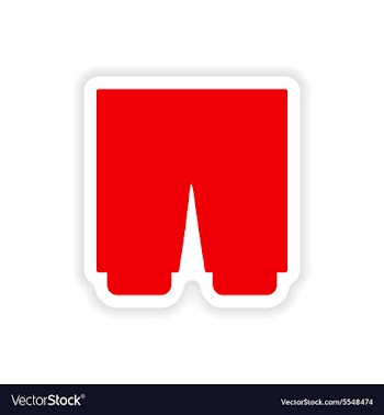 Icon sticker realistic design on paper shorts vector image