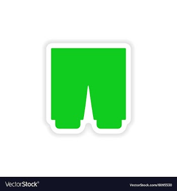 Icon sticker realistic design on paper shorts vector image