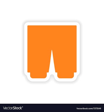 Icon sticker realistic design on paper shorts vector image