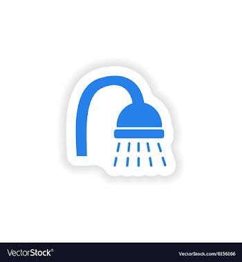 Icon sticker realistic design on paper shower vector image