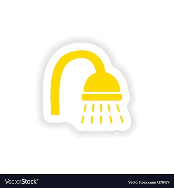 Icon sticker realistic design on paper shower vector image
