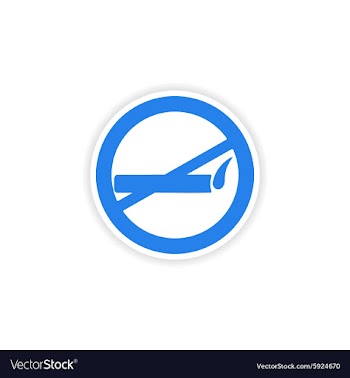 Icon sticker realistic design on paper smoking vector image