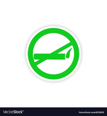 Icon sticker realistic design on paper smoking vector image