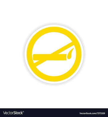 Icon sticker realistic design on paper smoking vector image