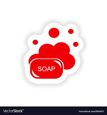 Icon sticker realistic design on paper soap vector image