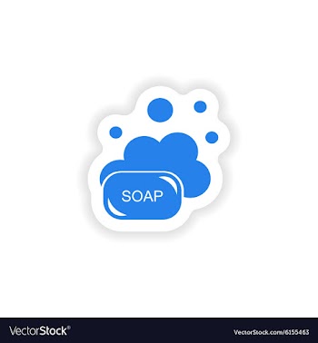 Icon sticker realistic design on paper soap vector image