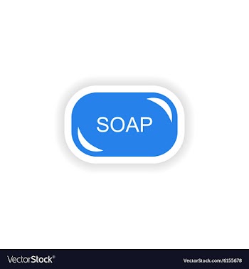 Icon sticker realistic design on paper soap vector image