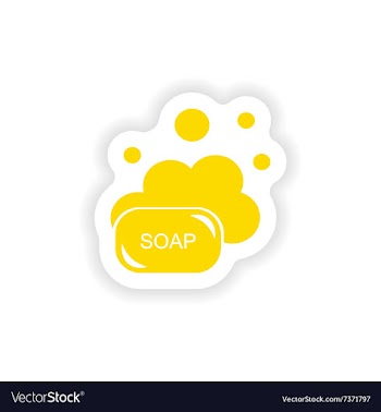 Icon sticker realistic design on paper soap vector image