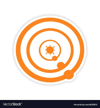 Icon sticker realistic design on paper solar vector image