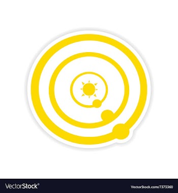 Icon sticker realistic design on paper solar vector image