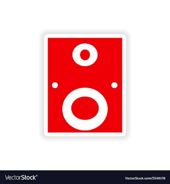 Icon sticker realistic design on paper subwoofer vector image
