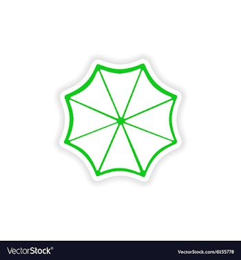 Icon sticker realistic design on paper sun vector image