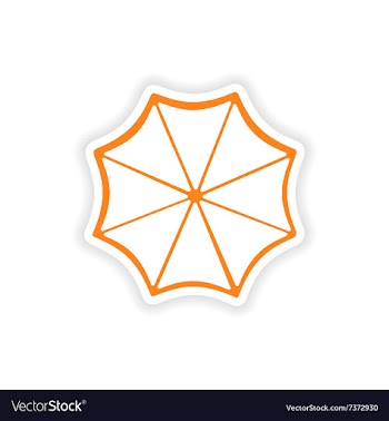 Icon sticker realistic design on paper sun vector image