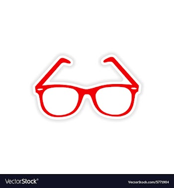 Icon sticker realistic design on paper sunglasses vector image