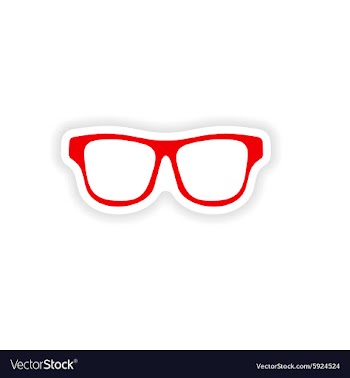 Icon sticker realistic design on paper sunglasses vector image