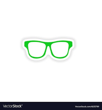 Icon sticker realistic design on paper sunglasses vector image