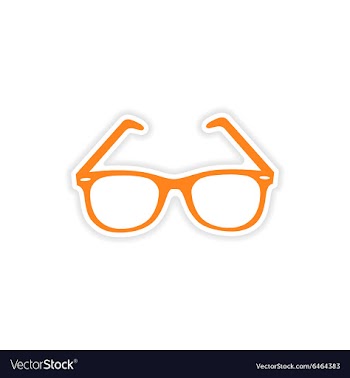 Icon sticker realistic design on paper sunglasses vector image