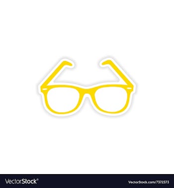 Icon sticker realistic design on paper sunglasses vector image
