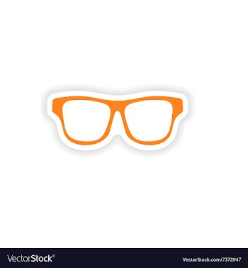 Icon sticker realistic design on paper sunglasses vector image