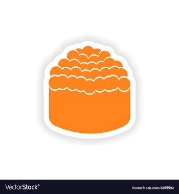 Icon sticker realistic design on paper sushi vector image